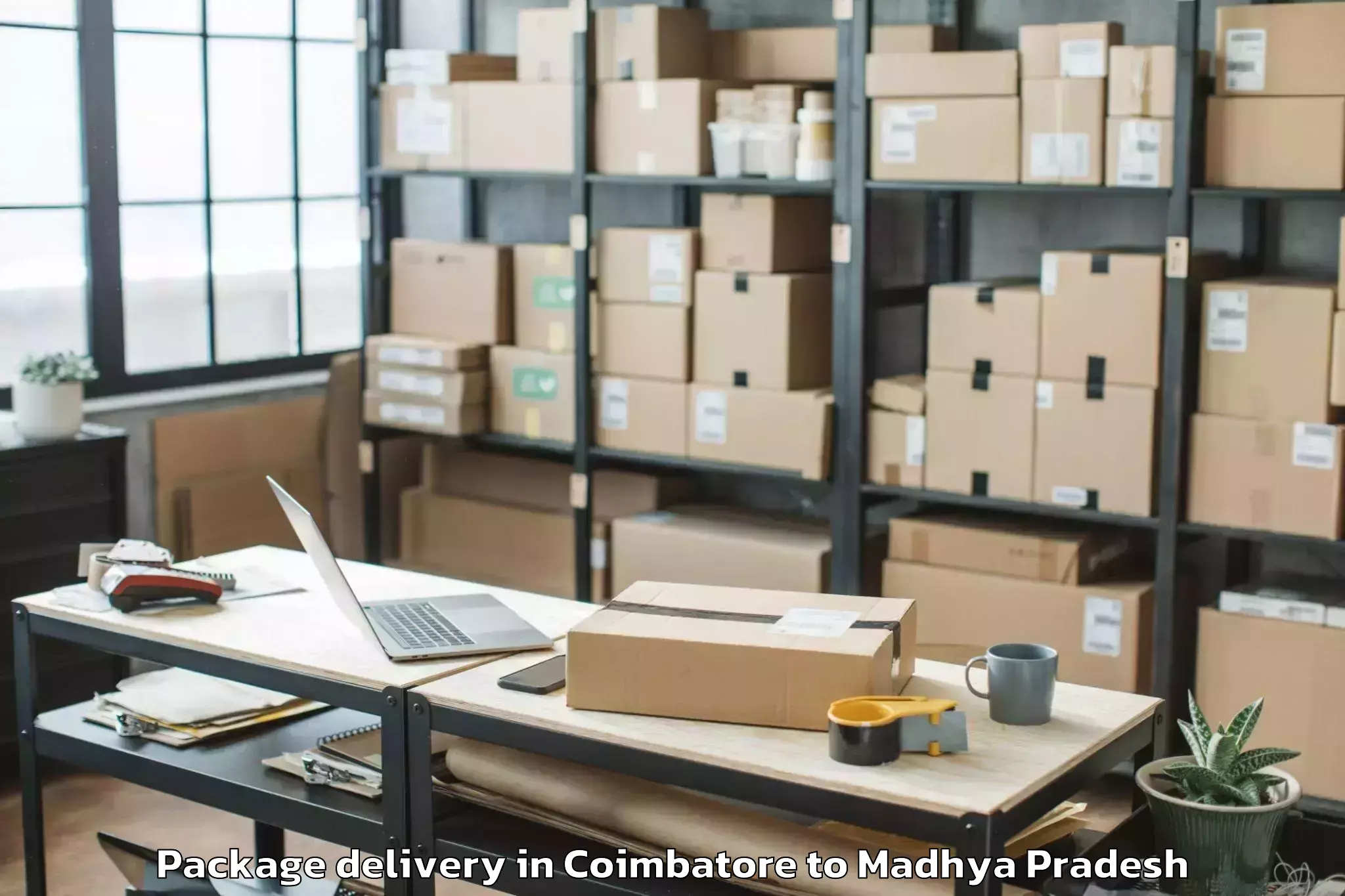 Trusted Coimbatore to Budhni Package Delivery